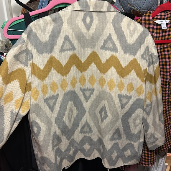 Linen Pattern Blazer Sz Medium - Picture 7 of 7